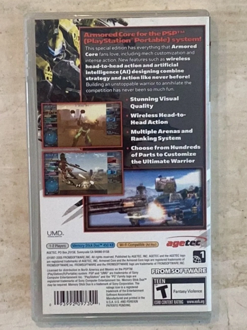 Armored Core Formula Front Extreme Battle PSP Game Sony PlayStation UMD CIB